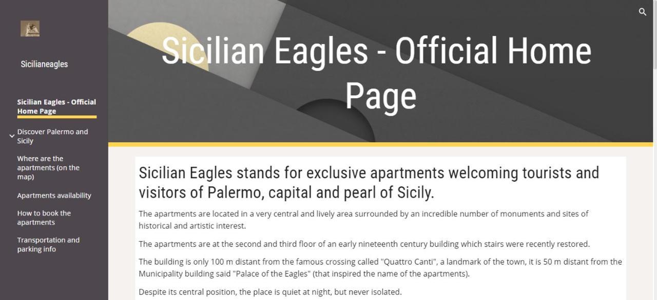 Appartamento Sicilian Eagles Palermo Esterno foto